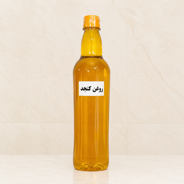 خرید روغن کنجد خالص ۱ لیتری | روغن کنجد طبیعی برای پخت و پز