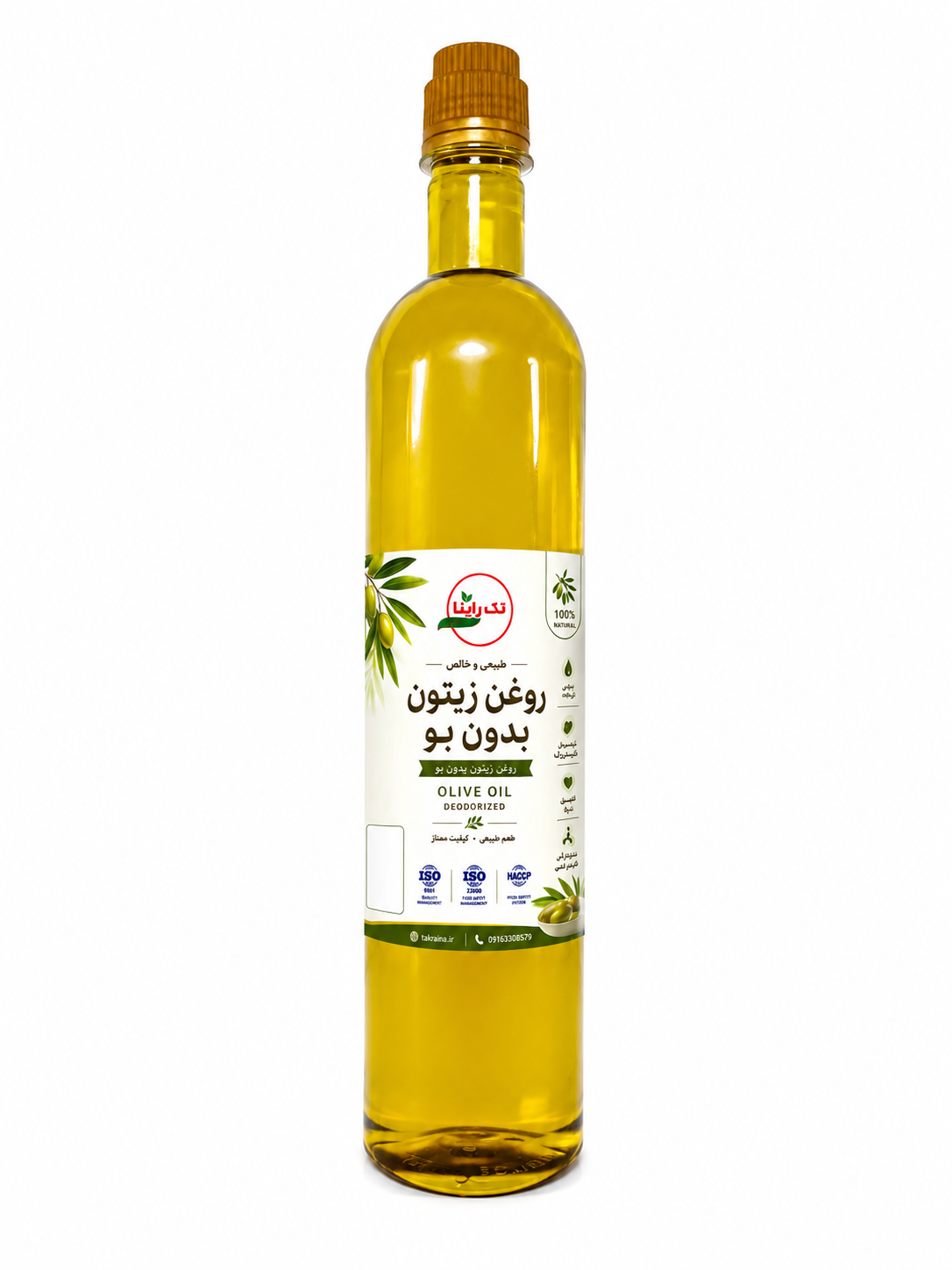 روغن زیتون بکر بدون بو تک راینا ۷۵۰ میلی‌لیتر