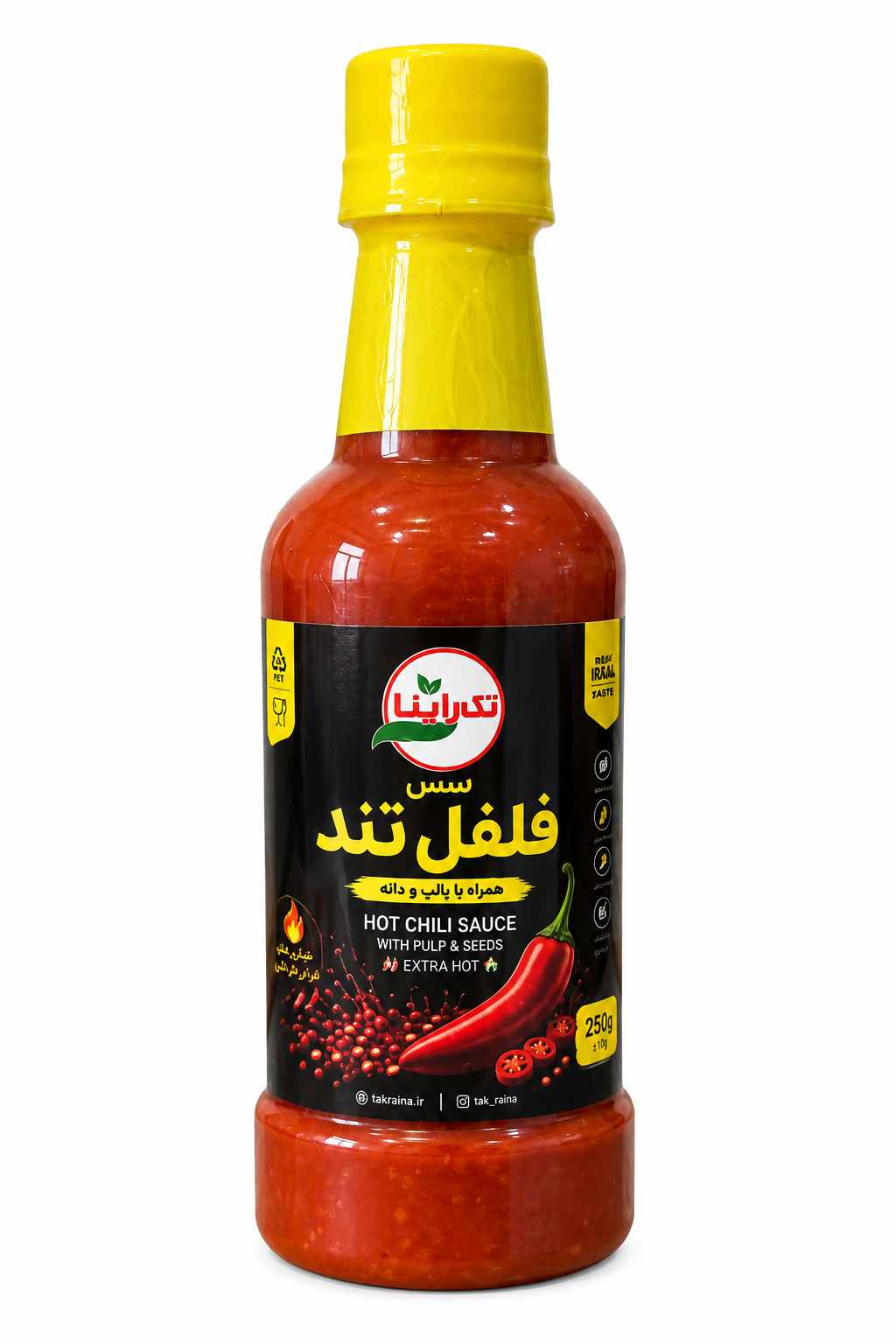 سس فلفل تند و چیلی تک راینا ۲۵۰ گرمی